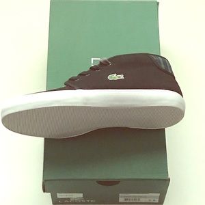 New! Youth Boys Black Lacoste Casual Sneakers